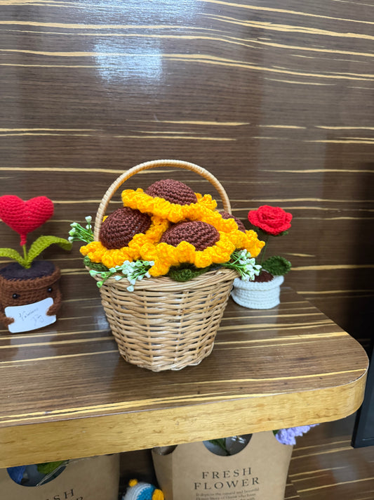 Sunflowers Basket