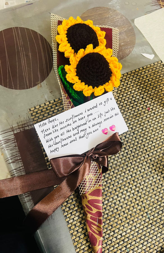 Two sunflowers bouquet
