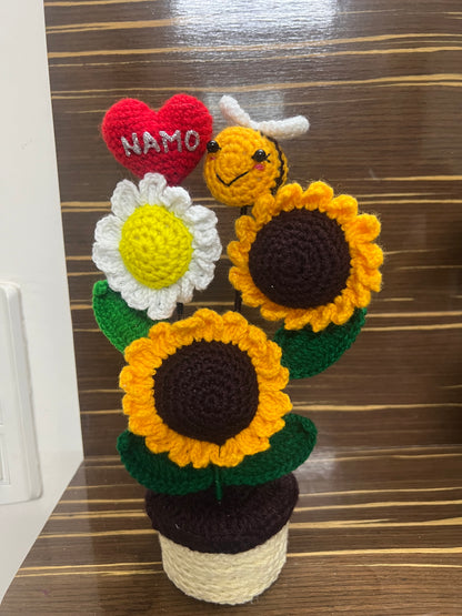 Sunflower heart pot