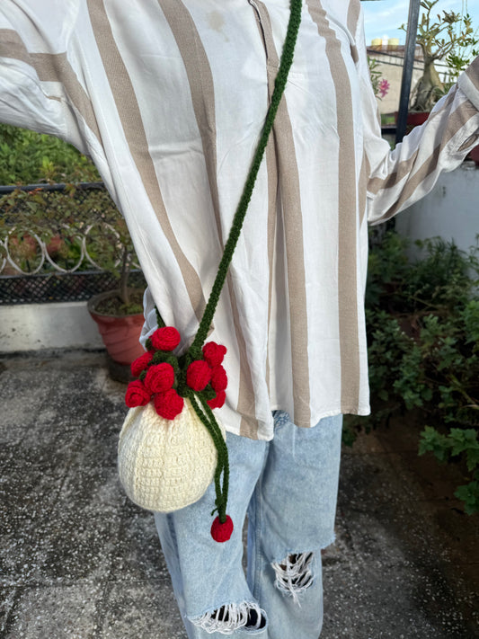 Rosette Bloom Sling Bag / Potli