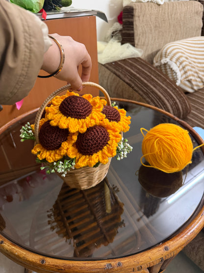 Sunflowers Basket