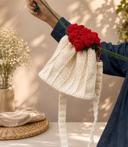 Floral Grace Padded Bag