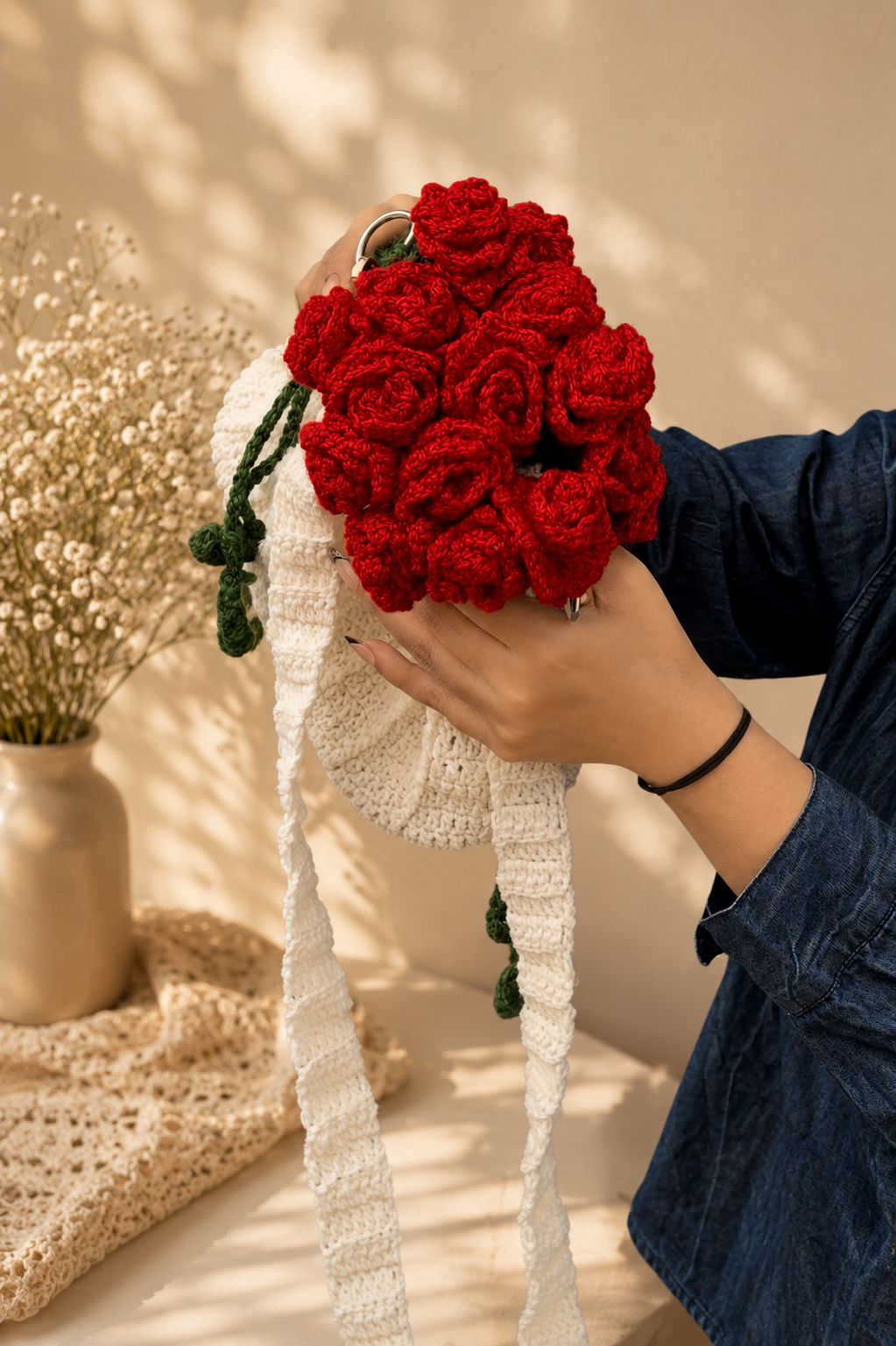 Floral Grace Padded Bag