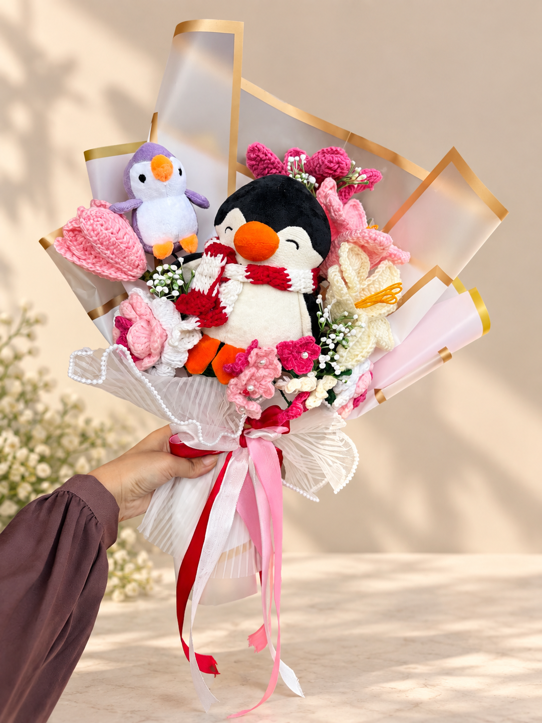 Plushy Penguin Bloom Bouquet