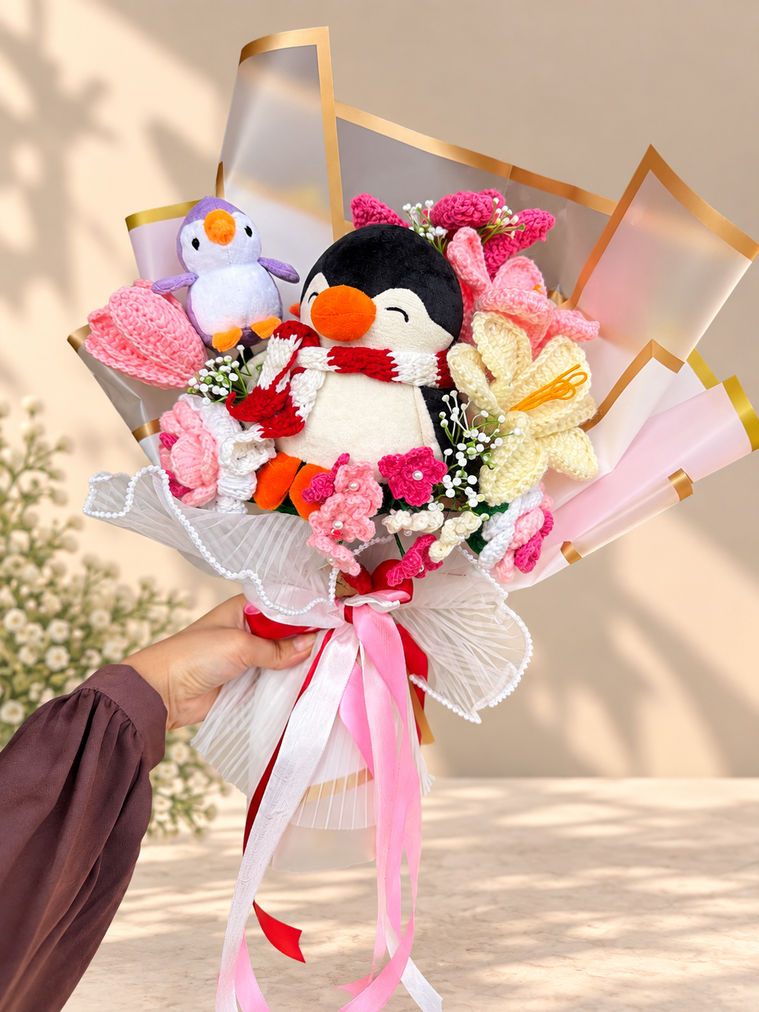 Plushy Penguin Bloom Bouquet