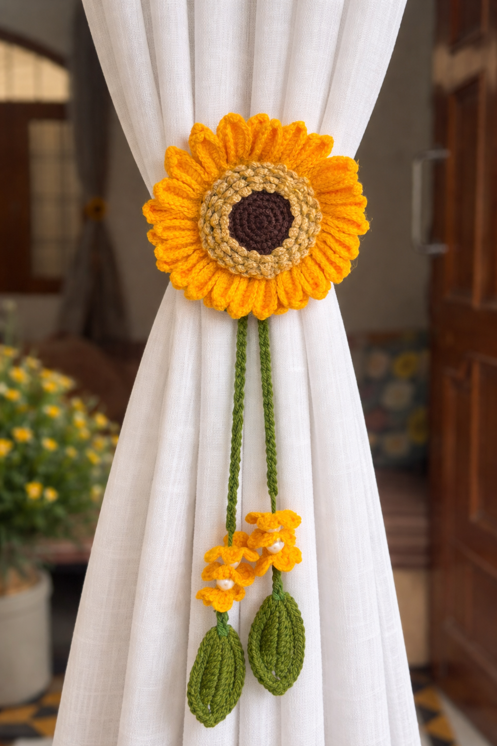 Sunflower Petal Curtain Tie 🌼
