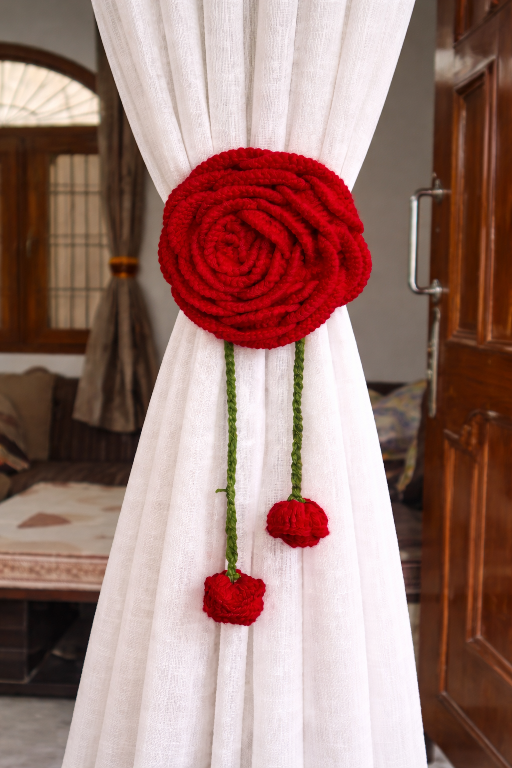 Rose Petal Curtain Tie 🌹