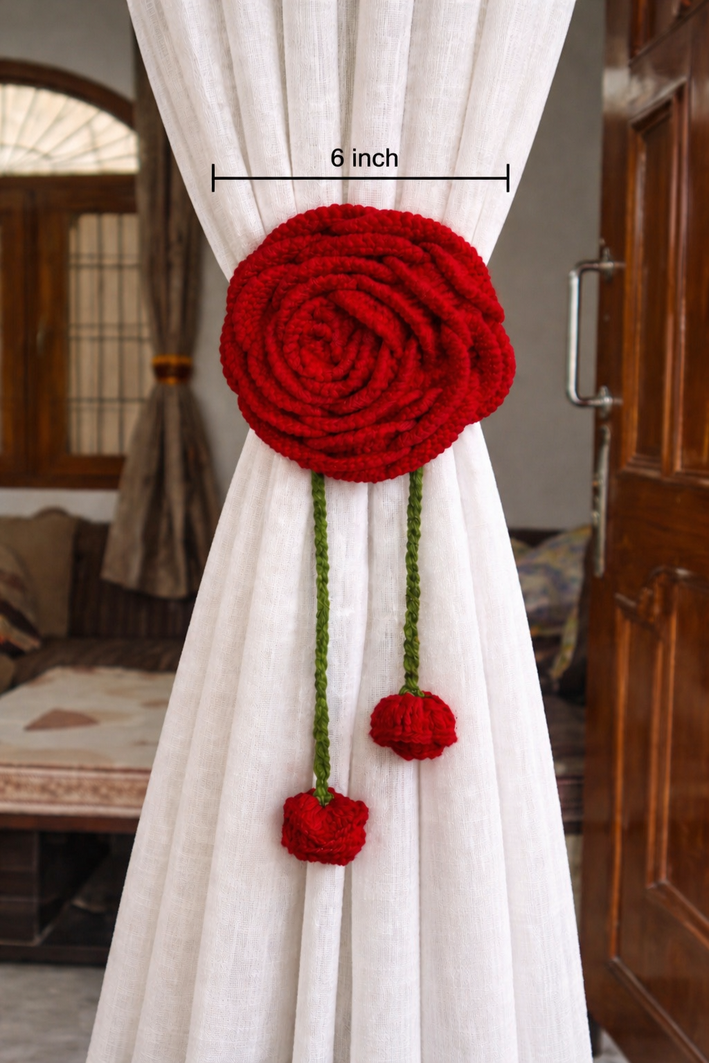 Rose Petal Curtain Tie 🌹