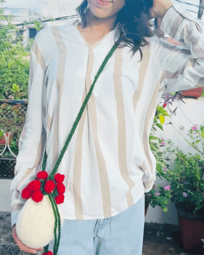 Rosette Bloom Sling Bag / Potli